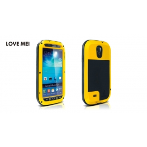 Противоударный, влагозащищенный чехол LOVE MEI POWERFUL для Samsung Galaxy S4 GT-I9500 - желтый