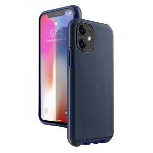  Кожаный чехол накладка Melkco Urban Rugged Series для Apple iPhone 11, темно-синий