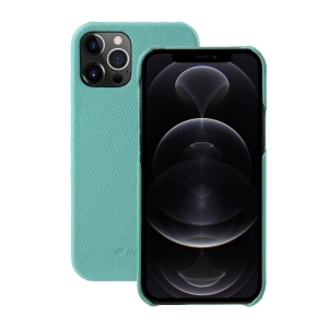 Кожаный чехол накладка Melkco для Apple iPhone 12 /12 Pro (6.1") - Snap Cover, цвет Тиффани