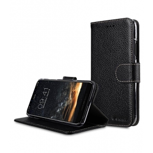 Кожаный чехол книжка Melkco для Apple iPhone 12 Pro Max (6.7") - Wallet Book Clear Type Stand, черный
