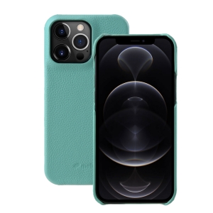 Кожаный чехол накладка Melkco для Apple iPhone 13 Pro (6.1") - Snap Cover, цвет Тиффани
