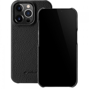 Кожаный чехол накладка с Magsafe Melkco Snap Cover для iPhone 14 Pro, черный