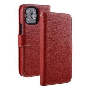 Кожаный чехол книжка Melkco Wallet Book Type для iPhone 15 Pro Max, красный