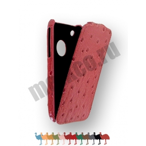   	 	 	 Кожаный чехол, страусиная кожа Melkco для Apple iPhone 3GS/3G - Jacka Type - кирпичный