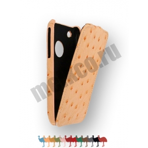   	 	 	 Кожаный чехол, страусиная кожа Melkco для Apple iPhone 3GS/3G - Jacka Type - оранжевый