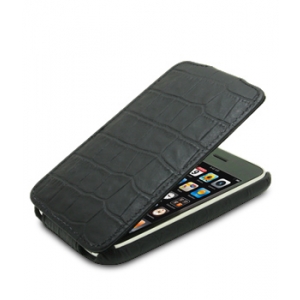 Кожаный чехол Melkco для Apple iPhone 3GS/3G - Jacka Type - крокодиловая кожа - черный