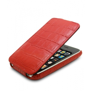 Кожаный чехол Melkco для Apple iPhone 3GS/3G - Jacka Type - крокодиловая кожа - красный