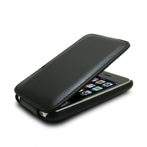 Кожаный чехол Melkco для Apple iPhone 3GS/3G - Jacka Type - (Vintage Black) - глянцевый черный