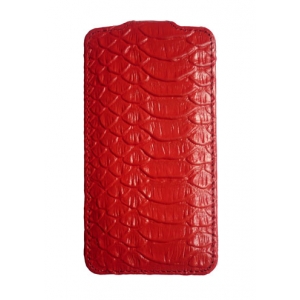 Кожаный чехол Melkco для Apple iPhone 4/4S - Jacka Type - змеиная кожа - красный