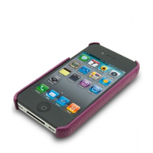 Кожаный чехол - задняя крышка Melkco для Apple iPhone 4/4S - сиреневый