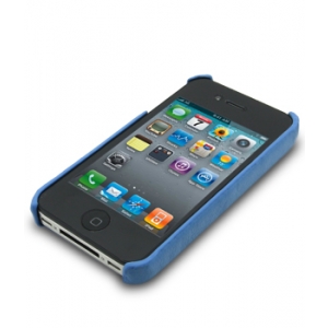 Кожаный чехол - задняя крышка Melkco для Apple iPhone 4/4S - синий