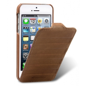 Кожаный чехол Melkco для Apple iPhone 5/5S / iPhone SE - Craft Limited Edition - Prime Horizon - коричневый