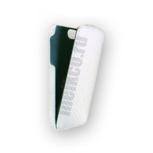 Кожаный чехол Melkco для Apple iPhone 5/5S / iPhone SE - Jacka Type - змеиная кожа - белый