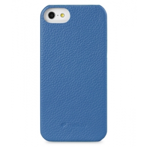 Кожаный чехол - задняя крышка Melkco для Apple iPhone 5/5S / iPhone SE - Snap Cover - синий