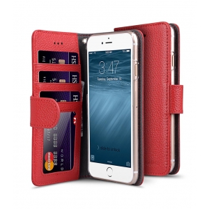 Кожаный чехол книжка Melkco для iPhone 7/8 (4.7") - Wallet Book ID Slot Type - красный