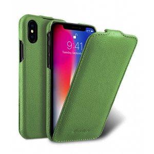 Кожаный чехол Melkco для Apple iPhone X/Xs - Jacka Type - зеленый