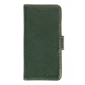 Кожаный чехол книжка Melkco для iPhone 12/12 Pro (6.1") - Wallet Book Type - темно-зеленый