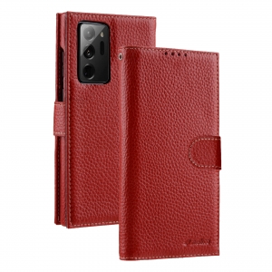 Кожаный чехол книжка Melkco для Samsung Galaxy Note 20 Ultra - Wallet Book Type, красный