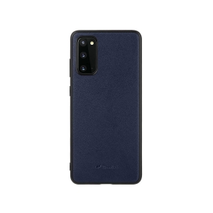 Кожаный чехол накладка Melkco Ingenuity Series для Samsung Galaxy S20, темно-синий