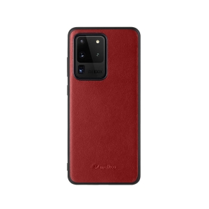 Кожаный чехол накладка Melkco Ingenuity Series для Samsung Galaxy S20 Ultra, красный