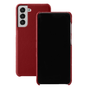 Кожаный чехол накладка Melkco для Samsung Galaxy S21 - Snap Cover, красный