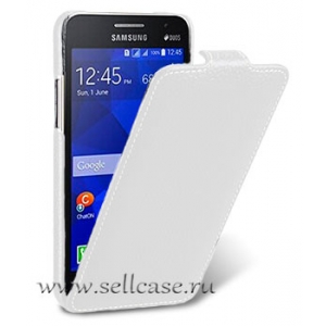 Кожаный чехол Melkco для Samsung Galaxy Core 2 Duos / G355H - Jacka Type - белый