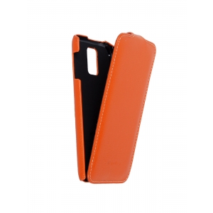 Кожаный чехол книжка Melkco для Samsung Galaxy S5 - Jacka Type - оранжевый