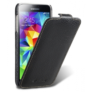 Кожаный чехол Melkco для Samsung Galaxy S5 Mini - Jacka Type - черный
