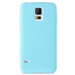 Силиконовый чехол Melkco Poly Jacket TPU Case для Samsung Galaxy S5 Mini - голубой
