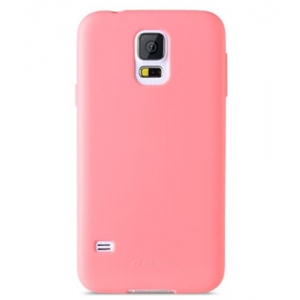 Силиконовый чехол Melkco Poly Jacket TPU Case для Samsung Galaxy S5 Mini - розовый
