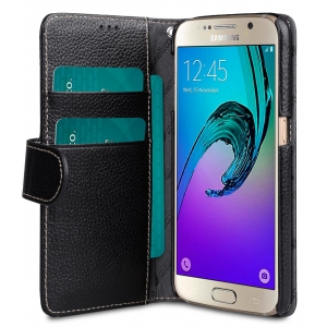 Кожаный чехол Melkco для Samsung Galaxy S7 - Wallet Book Type - черный