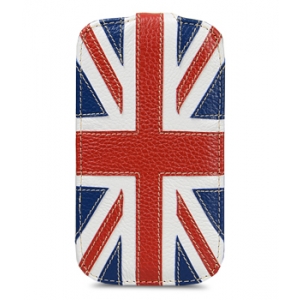 Кожаный чехол Melkco для Samsung Galaxy S4 GT-I9500 - Jacka Type - Флаг Великобритании