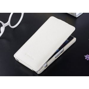Кожаный чехол книжка Melkco для Sony Xperia Z1 Compact M51w / Z1 Mini D5503 - Jacka Type - белый