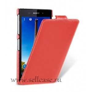 Кожаный чехол Melkco для Sony Xperia Z1 - Jacka Type - красный