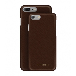 Кожаный чехол Moodz для iPhone 8/7 Floater leather Hard Chocolate - коричневый