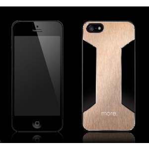 Чехол More Para Blaze X для Apple iPhone 5/5S / iPhone SE - черный с золотистой вставкой