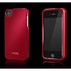 Металлический чехол More Armor Metal Hybrid Case для Apple iPhone 4/4S - красный