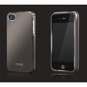 Металлический чехол More Armor Metal Hybrid Case для Apple iPhone 4/4S - титановый