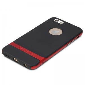 Силиконовый чехол Rock Royce Series для Apple iPhone 6/6S (4.7") - черно-красный