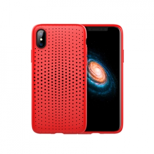 Чехол-накладка TPU Rock Dot Series для Apple iPhone X/XS, красный