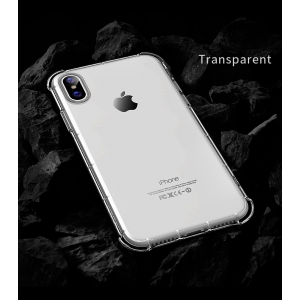 Силиконовый противоударный TPU чехол Rock Fence S Series для iPhone X/XS - прозрачный
