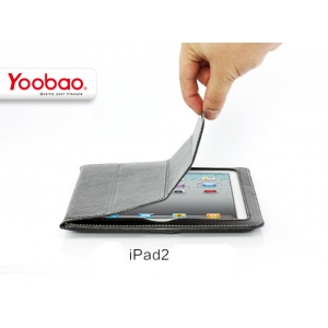 Кожаный чехол Yoobao Smart Leather Case для Apple iPad 2 / iPad 3 / iPad 4 - чёрный