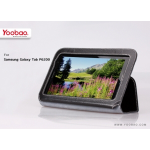 Кожаный чехол Yoobao Leather Case для Samsung Galaxy Tab 7.0" Plus / P6210 / P6200 - чёрный