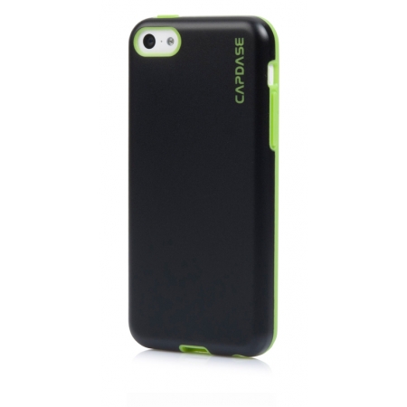 Силиконовый чехол Capdase SJ Vika для Apple iPhone 5C - черный с зеленым