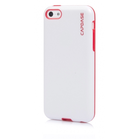 Силиконовый чехол Capdase SJ Vika для Apple iPhone 5C - белый с красным