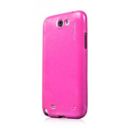 Силиконовый чехол с блёстками CAPDASE SJ SPARKO для Samsung Galaxy Note 2 GT-N7100 - розовый