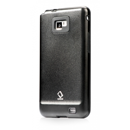 Металлический чехол CAPDASE Alumor Jacket для Samsung I9100 Galaxy S II / Galaxy S2 Plus GT-I9105 - чёрный