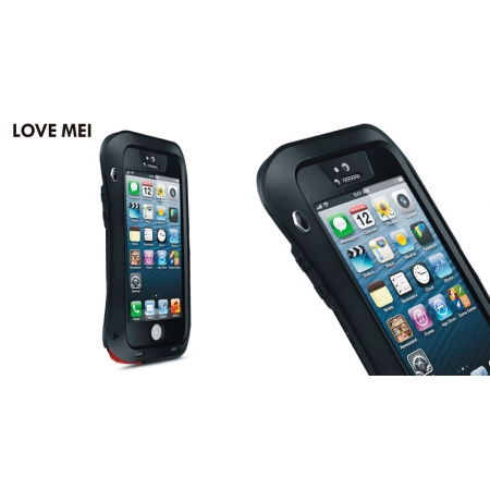 Противоударный, влагозащищенный чехол LOVE MEI POWERFUL small waist для Apple iPhone 5/5S / iPhone SE - черный