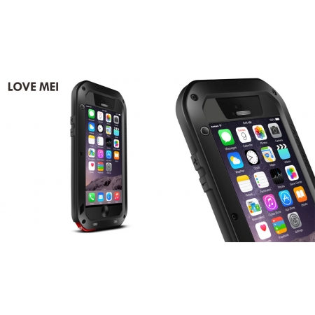 Противоударный, влагозащищенный чехол LOVE MEI POWERFUL для Apple iPhone 6/6S (4.7") - черный