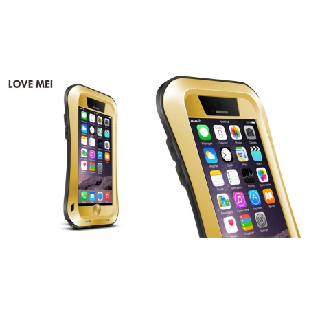 Противоударный, влагозащищенный чехол LOVE MEI POWERFUL small waist для Apple iPhone 6/6S (4.7") - золотистый
